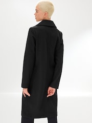 Black Smart Mid- Length Coatigan - Image 2 of 6