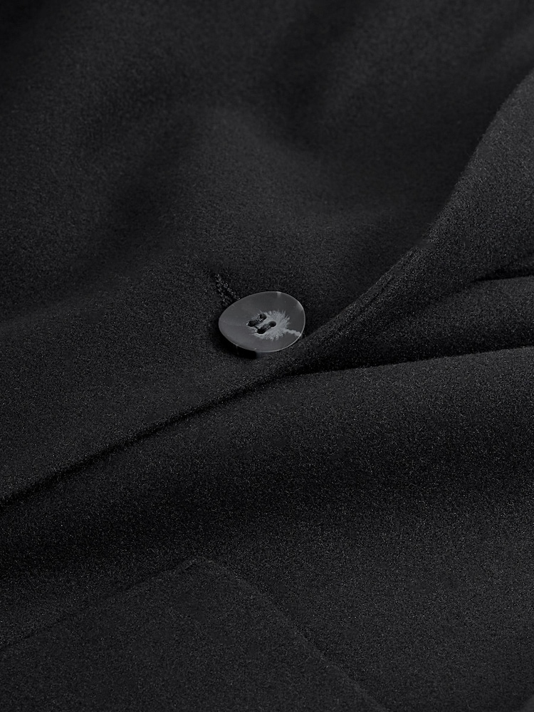 Black Smart Mid- Length Coatigan - Image 6 of 6