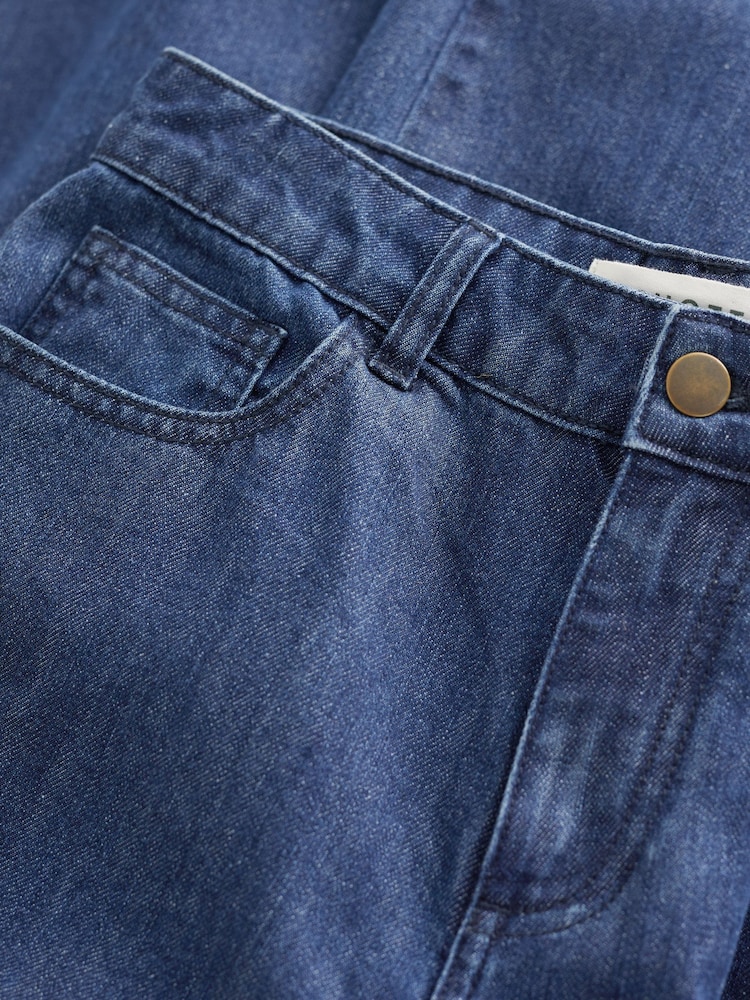 Seasalt Cornwall Blue Barnes Crop Mid Wash Trousers - Image 5 of 5