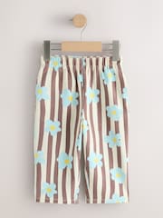 Rayures fleuries marron - Jean imprimé (3mois -7an) - Image 1 sur 4