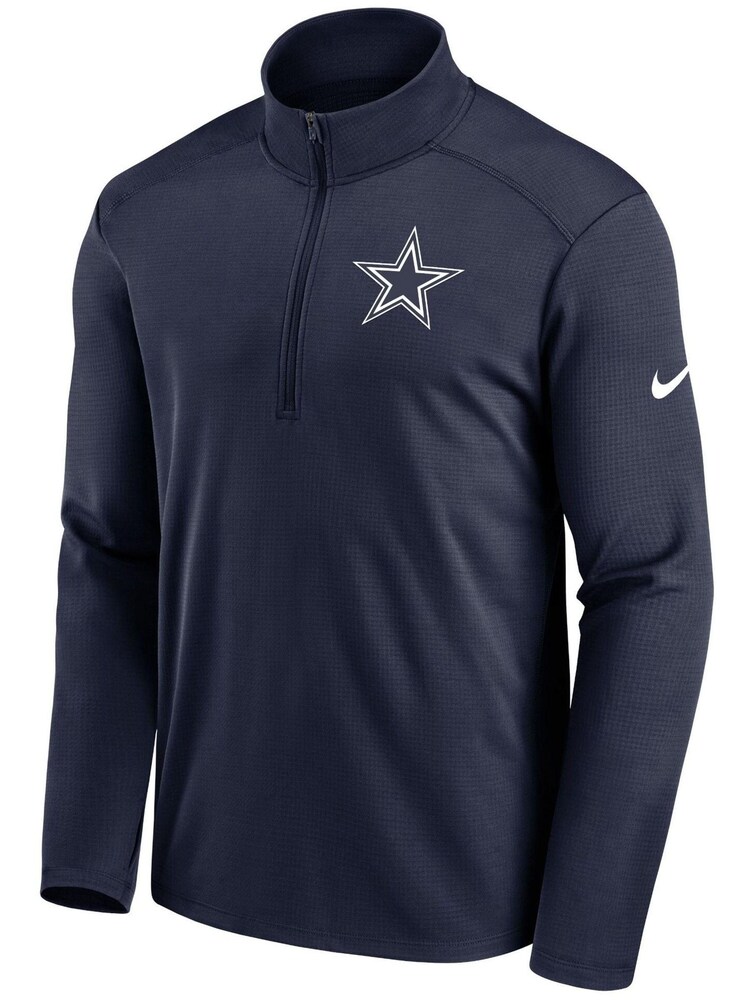 Nike Blue NFL Fanatics Dallas Cowboys Logo Pacer Half Zip Sweat Top - Image 2 of 3 Nike Blue NFL Fanatics Dallas Cowboys Logo Pacer Half Zip Sweat Top - Image 2 of 3