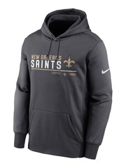 Nike Grey NFL Fanatics New Orleans Saints Therma Pullover Hoodie - Image 1 of 3