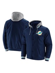 Fanatics Blue NFL Miami Dolphins Fanatics Branded Sateen Jacket - Image 1 of 3