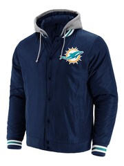 Fanatics Blue NFL Miami Dolphins Fanatics Branded Sateen Jacket - Image 2 of 3