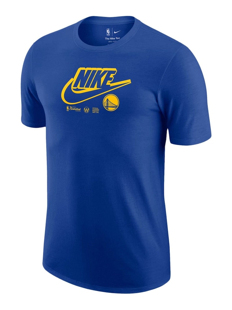 Nike Blue Fanatics State Warriors Nike Essential Logo T-Shirt - Image 1 of 3 Nike Blue Fanatics State Warriors Nike Essential Logo T-Shirt - Image 1 of 3