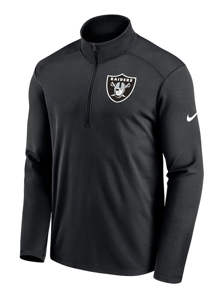 Nike Black NFL Fanatics Las Vegas Raiders Logo Pacer Quarter Zip Hoodie - Image 1 of 3