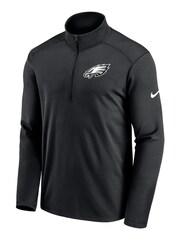 Nike Black NFL Fanatics Philadelphia Eagles Logo Pacer Half Zip Sweat Top - Image 1 of 3
