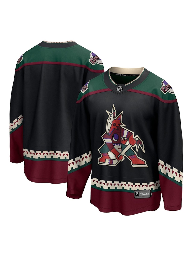 Fanatics Black Arizona Coyotes Fanatics Branded Home Breakaway Jersey - Image 1 of 3