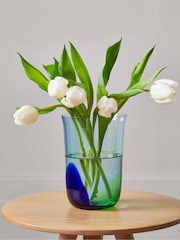 Jasper Conran London Blue/Green Vase - Image 1 of 4