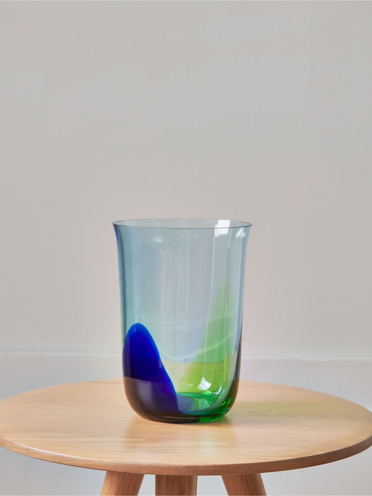 Jasper Conran London Blue/Green Vase - Image 2 of 4