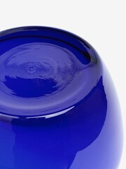 Jasper Conran London Blue Sculptural Glass Vase - Image 3 of 4