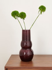Jasper Conran London Red Sculptural Glass Vase - Image 1 of 3