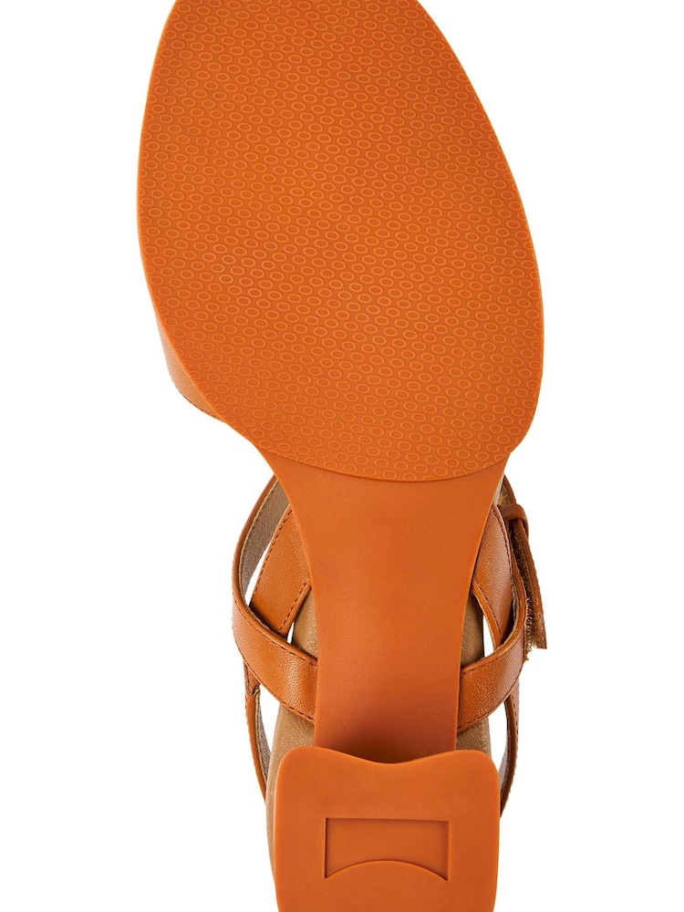Camper Women's Katie Brown Strappy Full Grain Leather Sandals - Image 5 of 5