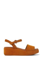Camper Misia Brown Nubuck Women's Platform Sandals - Image 1 of 5