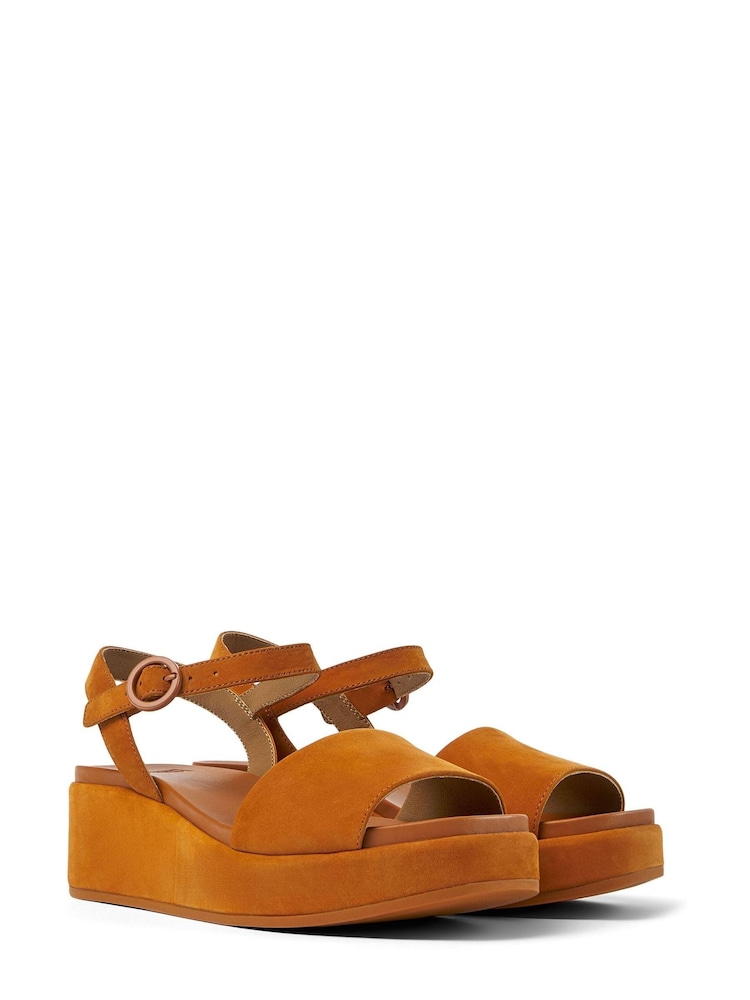 Camper Misia Brown Nubuck Women's Platform Sandals - Image 2 of 5