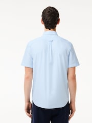 Sky - Lacoste Short Sleeve Oxford 100% Cotton Shirt - Изображение 2 из 4