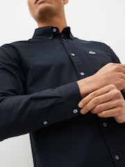 Темно-синий - Lacoste 100% Хлопковый оксфорд рубашки - Image 3 of 5