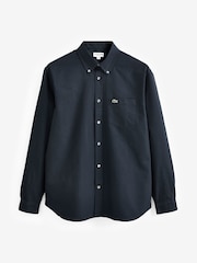 Темно-синий - Lacoste 100% Хлопковый оксфорд рубашки - Image 5 of 5