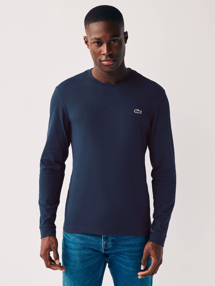 Lacoste Navy Long Sleeve T-Shirt - Image 1 of 4