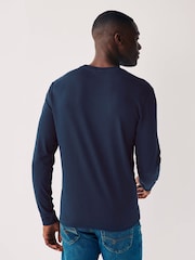 Lacoste Navy Long Sleeve T-Shirt - Image 2 of 4