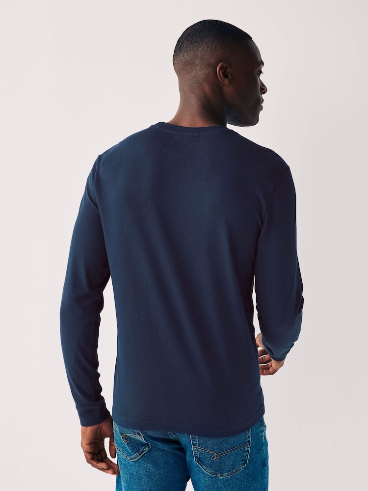 Lacoste Navy Long Sleeve T-Shirt - Image 2 of 4