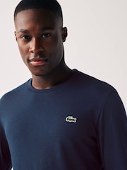 Lacoste Navy Long Sleeve T-Shirt - Image 3 of 4