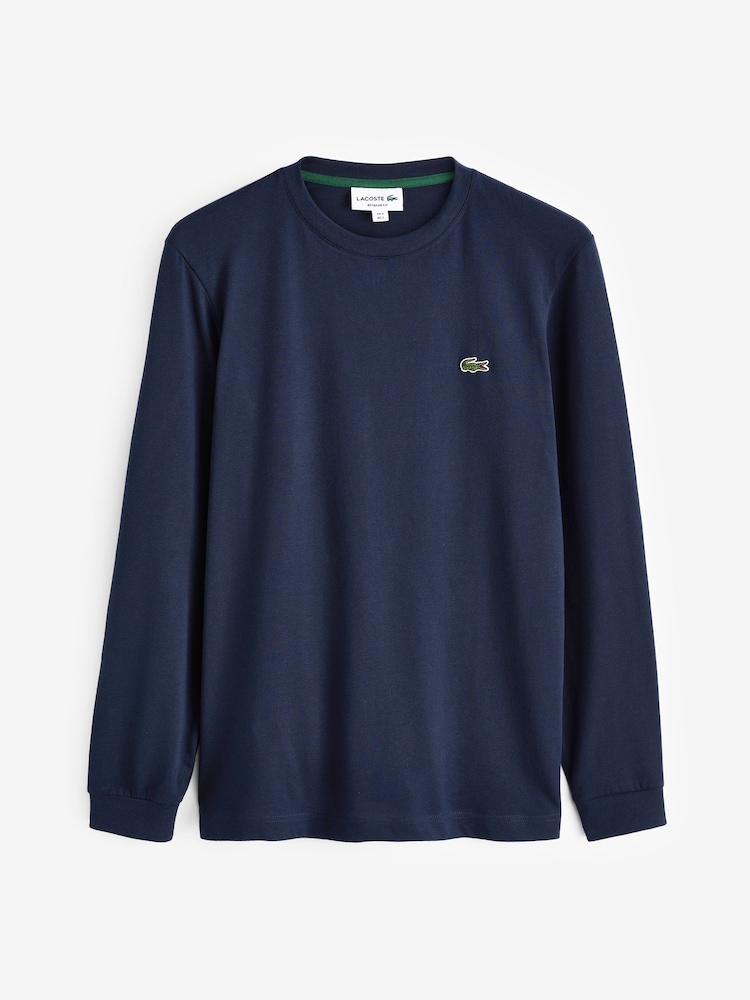 Lacoste Navy Long Sleeve T-Shirt - Image 4 of 4