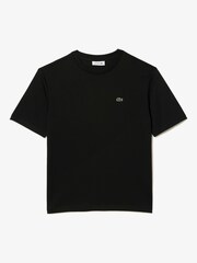 Lacoste Womens Premium Cotton Black T-Shirt - Image 5 of 8