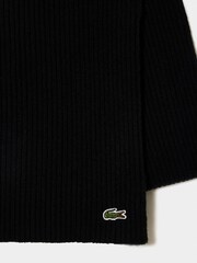 Lacoste Womens Premium Cotton Black T-Shirt - Image 8 of 8