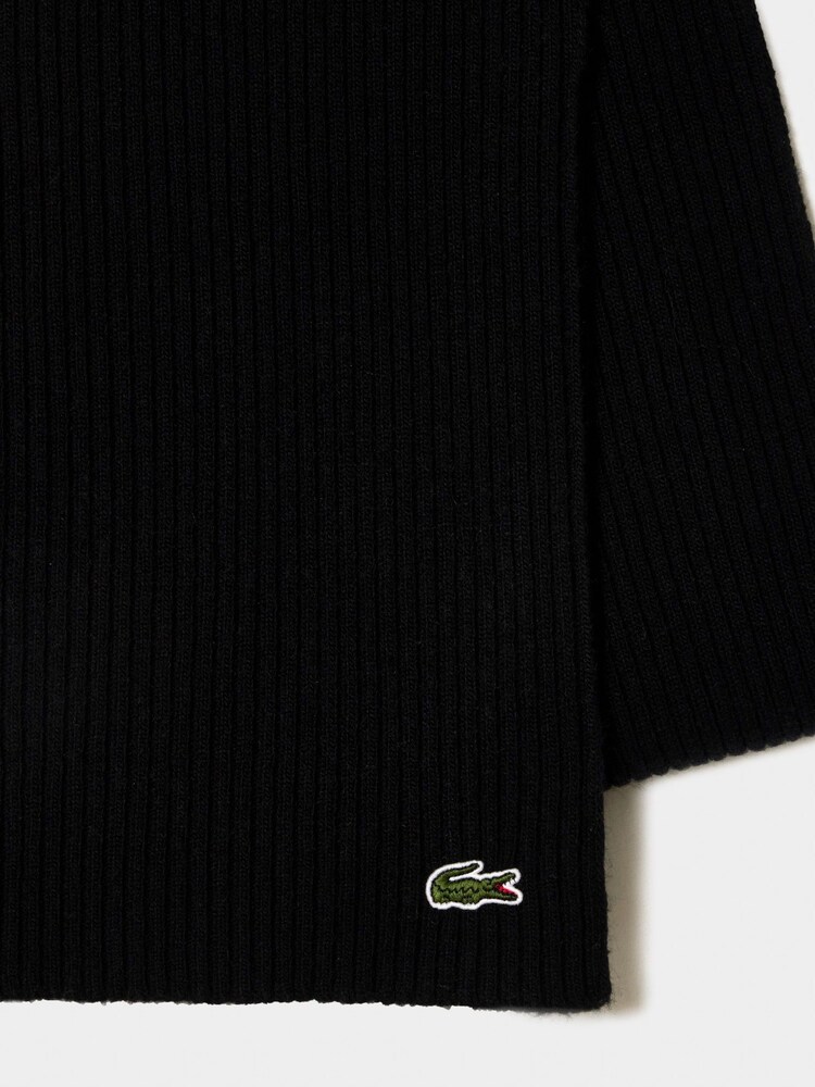 Lacoste Womens Premium Cotton Black T-Shirt - Image 8 of 8
