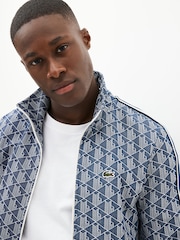Lacoste Jacquard Monogram Zip Through Sweatshirt - Image 4 of 6