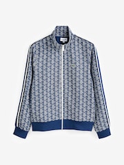 Lacoste Jacquard Monogram Zip Through Sweatshirt - Image 6 of 6