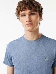 Blau meliert - Lacoste – Luxury Pima – T-Shirt aus 100 % Baumwolle - Bild 4 von 5