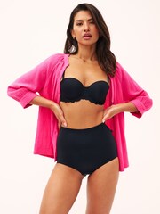 Black Microfibre High Waisted Knickers - Image 1 of 5
