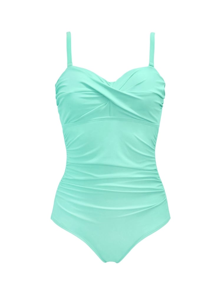 Pour Moi Aqua Blue Santa Monica Removable Straps Tummy Control Swimsuit - Image 5 of 6
