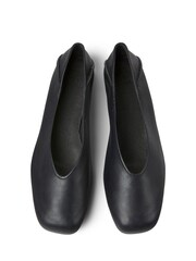 Casi Myra Black Leather Women's Ballerina Flats - Image 4 of 5