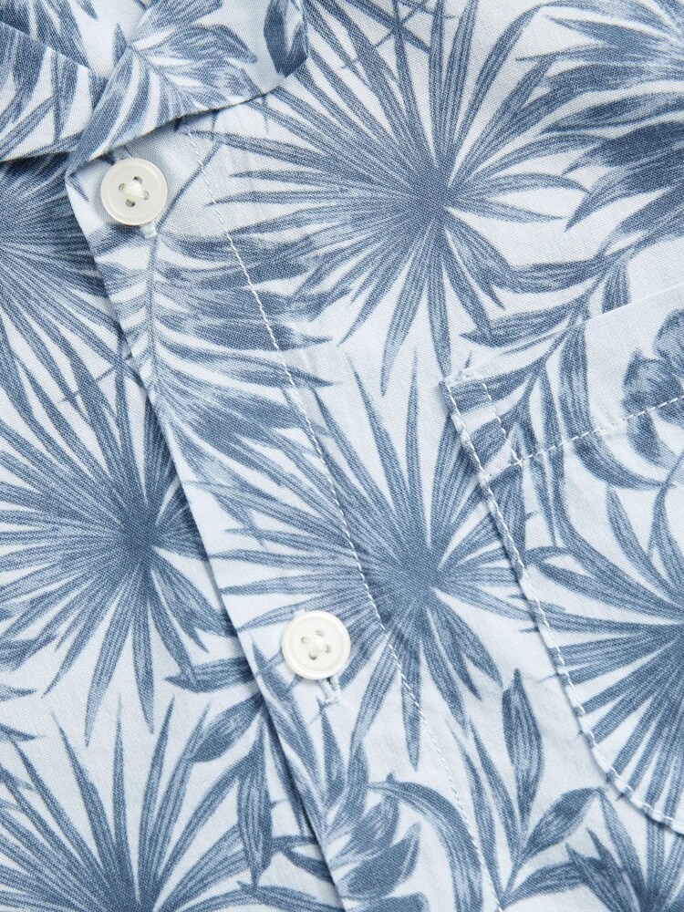 Abercrombie & Fitch Blue Printed Resort Shirt - Image 3 of 3