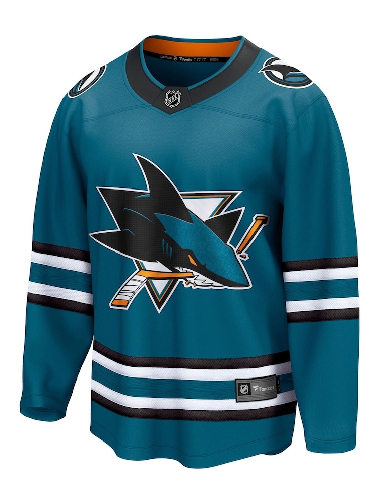 Fanatics Blue San Jose Sharks Fanatics Branded Home Breakaway Jersey - Image 2 of 3