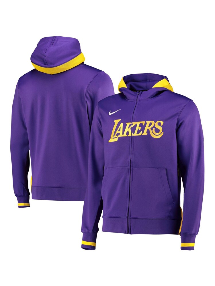 Nike Purple Los Angeles Lakers Thermaflex Zip Up Hoodie - Image 3 of 3