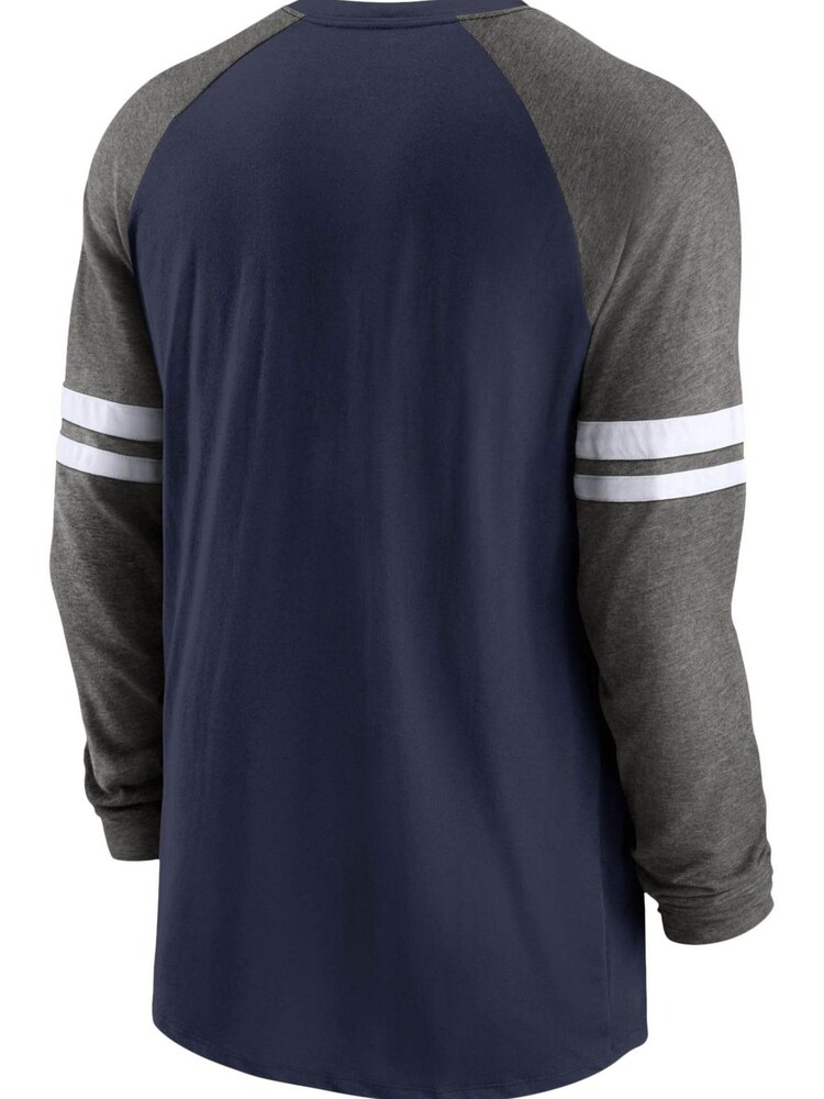 Nike Blue NFL Fanatics Dallas Cowboys Dri-FIT Cotton Long Sleeve Raglan T-Shirt - Image 2 of 3