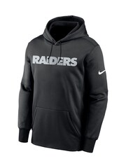 Nike Black NFL Fanatics Las Vegas Raiders Prime Wordmark Therma Pullover Hoodie - Image 1 of 3