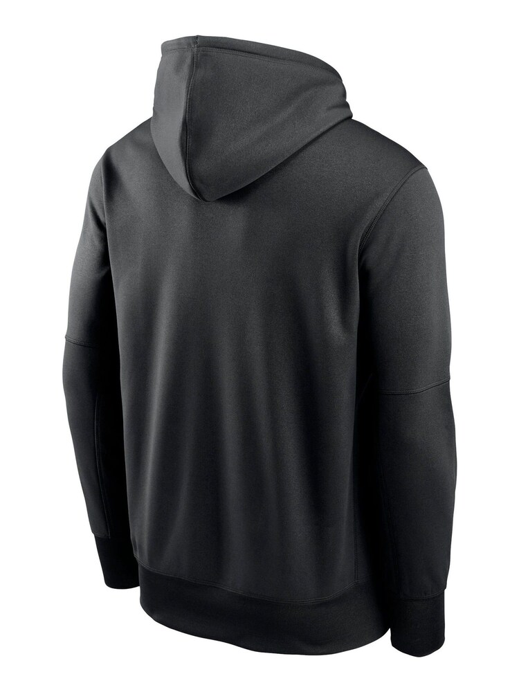 Nike Black NFL Fanatics Las Vegas Raiders Prime Wordmark Therma Pullover Hoodie - Image 2 of 3