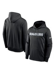 Nike Black NFL Fanatics Las Vegas Raiders Prime Wordmark Therma Pullover Hoodie - Image 3 of 3