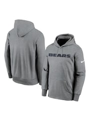 Nike Grey NFL Fanatics Chicago Bears Prime Wordmark Therma Pullover Hoodie - Image 1 of 3