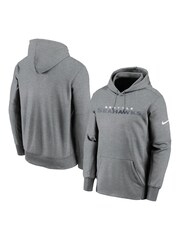 Nike Grey NFL Fanatics Seattle Seahawks Prime Wordmark Therma Pullover Hoodie - Image 3 of 3