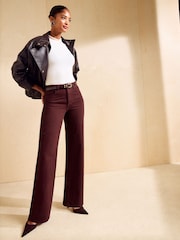 Friends Like These Burgundy Red Everyday Wide Leg Jeans - Image 1 of 5