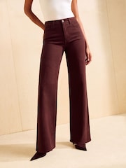 Friends Like These Burgundy Red Everyday Wide Leg Jeans - Image 2 of 5