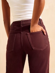 Friends Like These Burgundy Red Everyday Wide Leg Jeans - Image 4 of 5