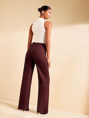 Friends Like These Burgundy Red Everyday Wide Leg Jeans - Image 5 of 5