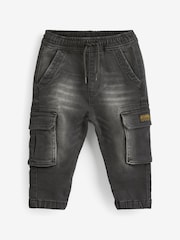 Black Denim Comfort Cargo Jeans (3mths-7yrs) - Image 3 of 4